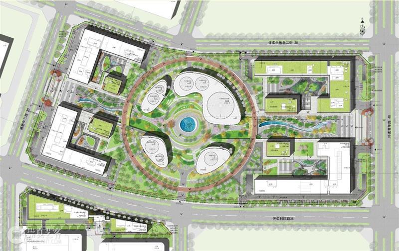 HPP‘北京怀柔科学城’方案，中央巨环公共空间 HPP 方案 空间 中央 北京怀柔科学城 巨环 系统 怀柔科学城 北京建设 全球 崇真艺客