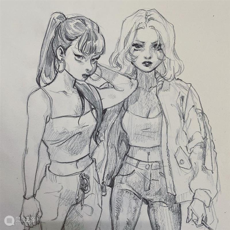 动感畅快的人物线稿 线稿 人物 动感 Hung 美国 作家 漫画家 Lee 笔下 味道 崇真艺客