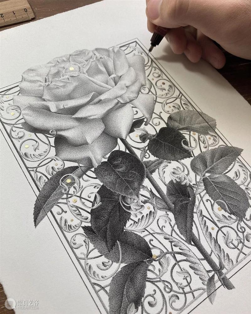 【超写实】用点的方式作画，细节爆炸了！  学美术，看▷ 方式 细节 END 崇真艺客