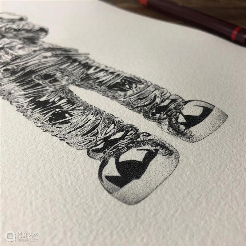 【超写实】用点的方式作画，细节爆炸了！  学美术，看▷ 方式 细节 END 崇真艺客
