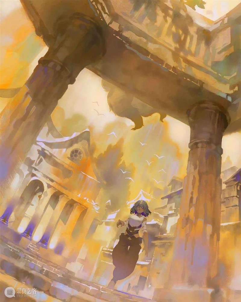 柔和的光影 光影 namendart 人物 场景 概念 插画 色调 画面 故事 氛围 崇真艺客