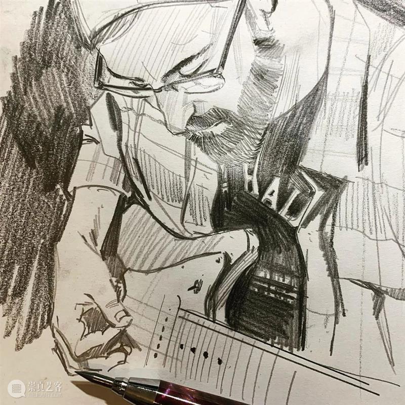 好轻松的速写，就喜欢这种畅快的感觉！！ 感觉 END 崇真艺客