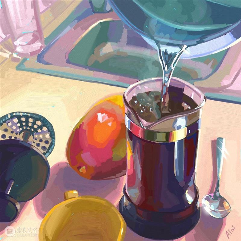 日子平淡，好在我喜欢 日子 西班牙 画家 Ganuza 静物 日常生活 笔触 色彩 细节感 作品 崇真艺客