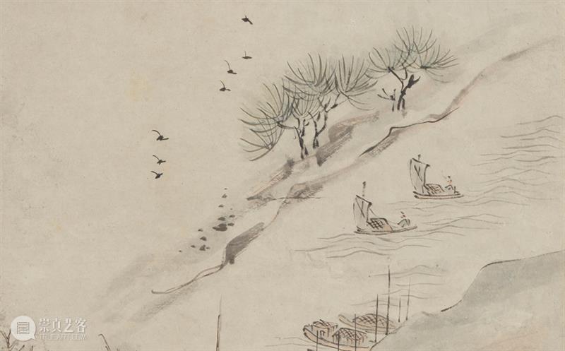 清华藏珍 · 云欣赏 |《蟒导河官衙即事图》赏析 蟒导河官衙即事图 清华藏珍 高翔 纸本 清华大学艺术博物馆 无题 画心 蟒导河 官衙 附近 崇真艺客