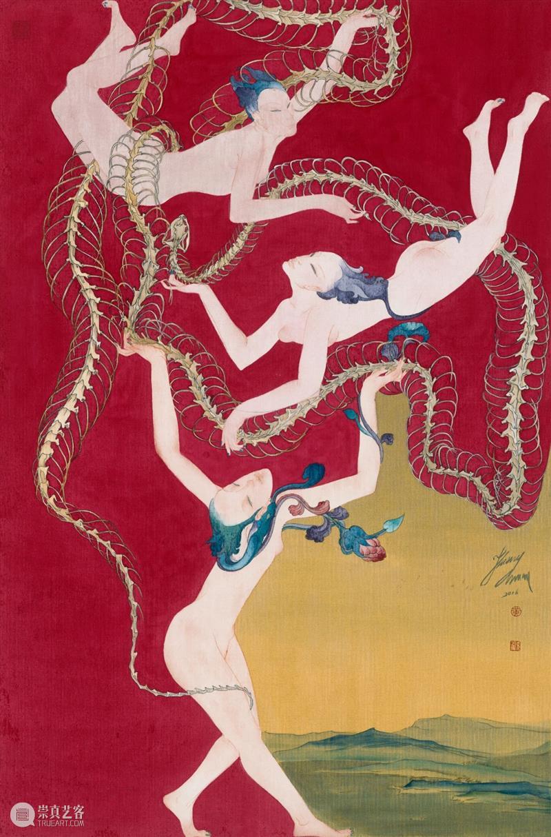 SA | 黄欢近作 Huang Huan`s Recent Works 黄欢 Works黄欢 近期 作品 万物 系列 荆山 绢本 Artist 全名 崇真艺客