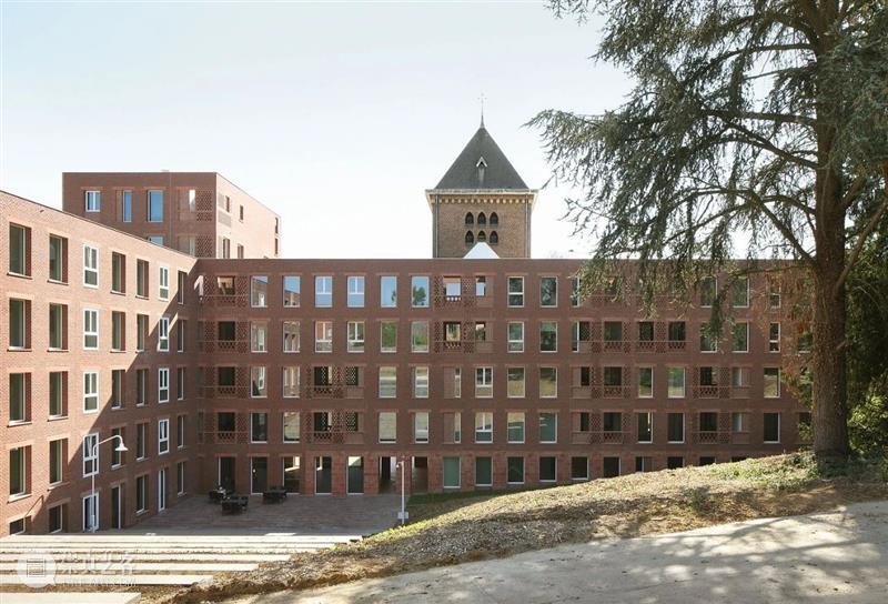 比利时修道院 Wivina / De Vylder Vinck Taillieu + jo taillieu 比利时修道院 轴测图 Filip 修道院 历史 建筑 十字形 空间 十字 示意图 崇真艺客