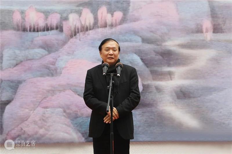 镇海籍画家乐震文个人画展在宁波美术馆开展 镇海 画家 乐震文 个人 画展 宁波美术馆 开幕式 现场 全国佛教协会 副会长 崇真艺客