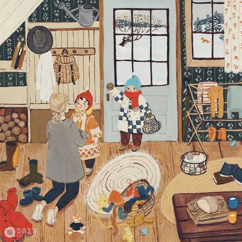 田园牧歌，心向往之 田园牧歌 艺术家 Lore Pemberton 家人 佛蒙特州北部 森林 插画 一家人 生活 崇真艺客