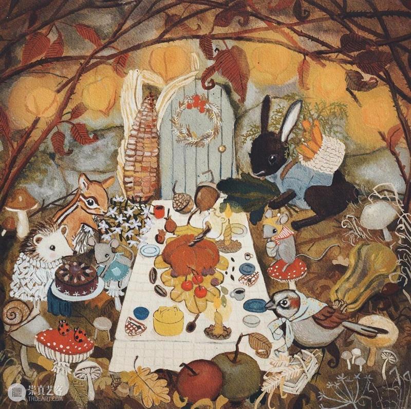 田园牧歌，心向往之 田园牧歌 艺术家 Lore Pemberton 家人 佛蒙特州北部 森林 插画 一家人 生活 崇真艺客