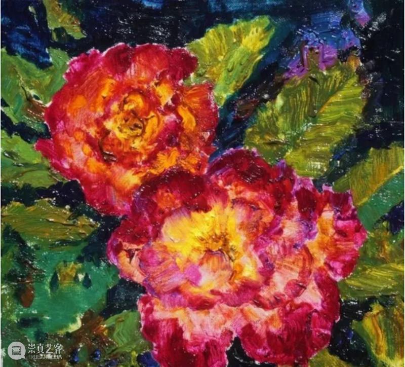 绘画丨艾伦·沃尔顿：色彩浓烈、笔触厚重、风格简约的花卉与风景 风格 绘画 色彩 艾伦·沃尔顿 笔触 花卉 风景 上方 中国舞台美术学会 右上 崇真艺客