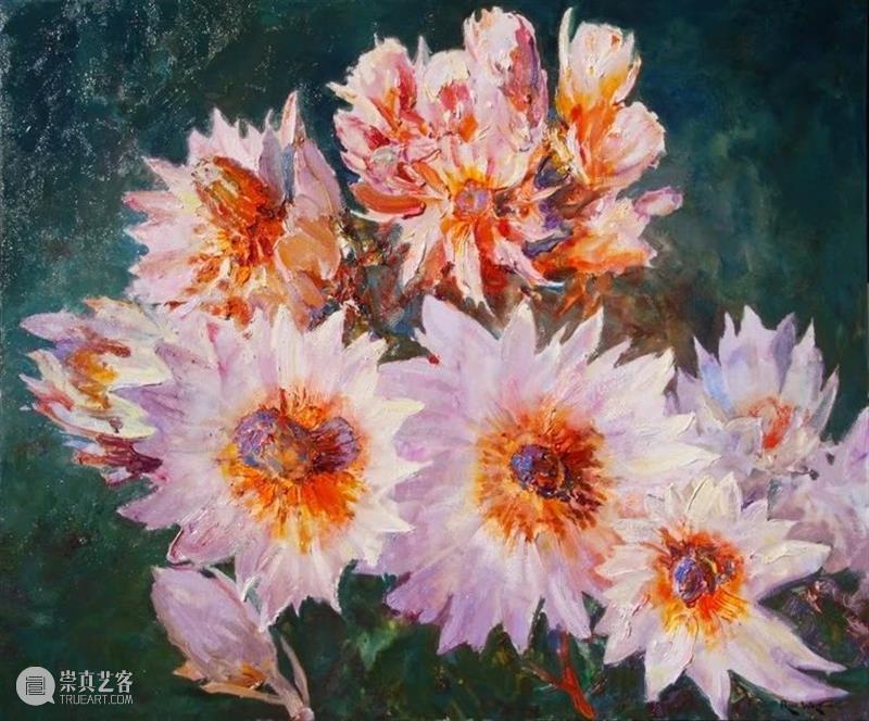 绘画丨艾伦·沃尔顿：色彩浓烈、笔触厚重、风格简约的花卉与风景 风格 绘画 色彩 艾伦·沃尔顿 笔触 花卉 风景 上方 中国舞台美术学会 右上 崇真艺客