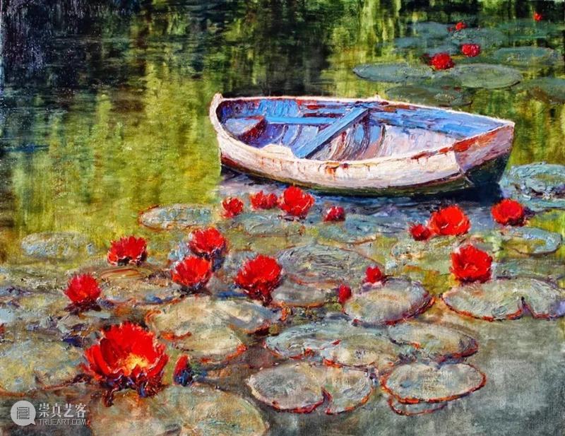 绘画丨艾伦·沃尔顿：色彩浓烈、笔触厚重、风格简约的花卉与风景 风格 绘画 色彩 艾伦·沃尔顿 笔触 花卉 风景 上方 中国舞台美术学会 右上 崇真艺客
