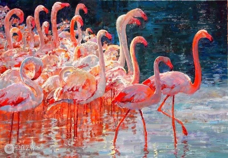 绘画丨艾伦·沃尔顿：色彩浓烈、笔触厚重、风格简约的花卉与风景 风格 绘画 色彩 艾伦·沃尔顿 笔触 花卉 风景 上方 中国舞台美术学会 右上 崇真艺客