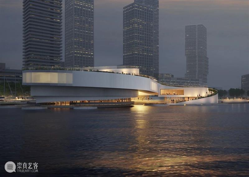 Mecanoo‘鹿特丹海事中心’方案，水面上的三个‘螺旋’ 螺旋 水面 Mecanoo 鹿特丹海事中心 方案 鹿特丹 haven 沿岸 标志性 建筑物 崇真艺客