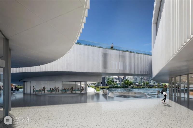 Mecanoo‘鹿特丹海事中心’方案，水面上的三个‘螺旋’ 螺旋 水面 Mecanoo 鹿特丹海事中心 方案 鹿特丹 haven 沿岸 标志性 建筑物 崇真艺客