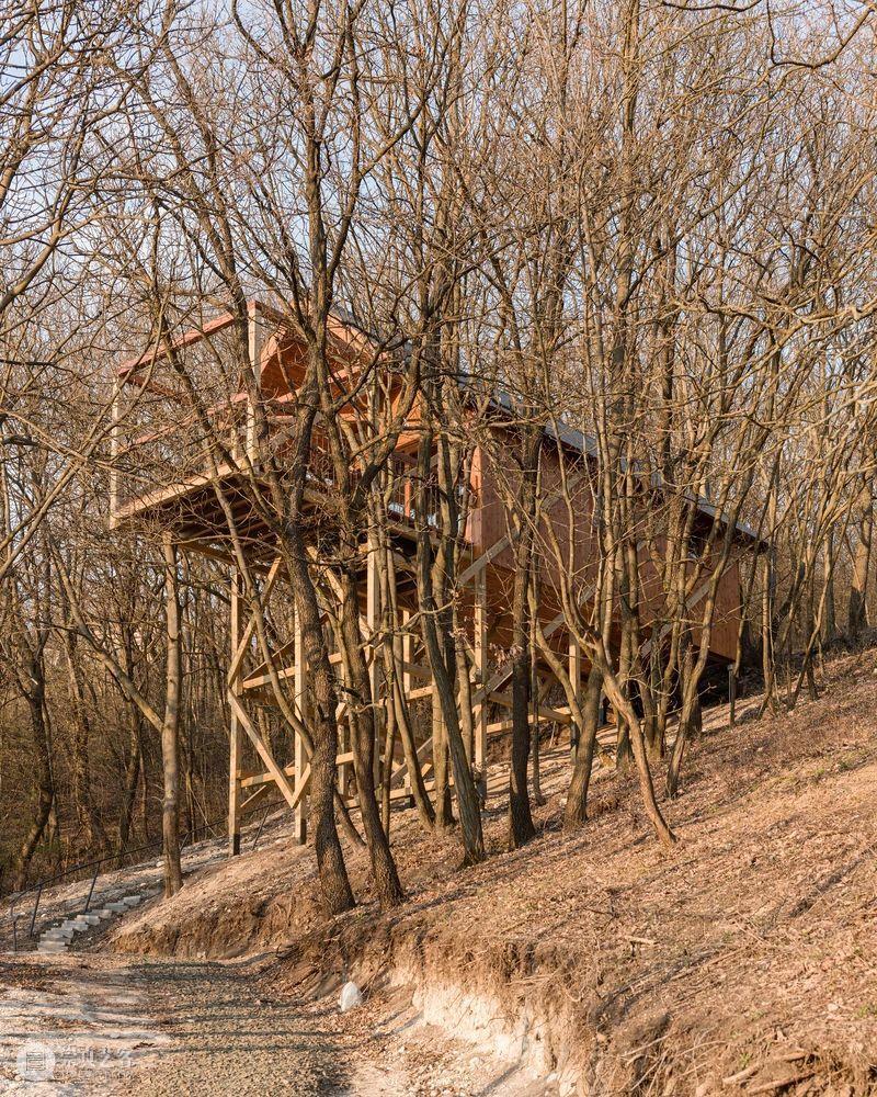 匈牙利“十二支柱”森林度假木屋 / RJZS Architects 支柱 木屋 匈牙利 森林 Balázs DanyZe begény 多瑙河 景致 匈牙利北部 崇真艺客