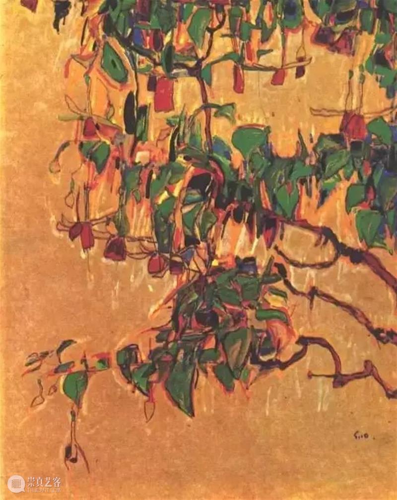罕见！情色艺术大师席勒风景画 席勒 情色 艺术 大师 风景 维也纳分离派 代表 表现主义 画家 油画 崇真艺客