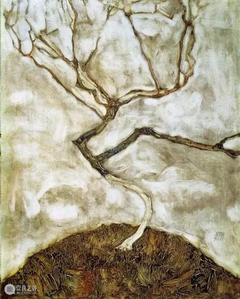 罕见！情色艺术大师席勒风景画 席勒 情色 艺术 大师 风景 维也纳分离派 代表 表现主义 画家 油画 崇真艺客