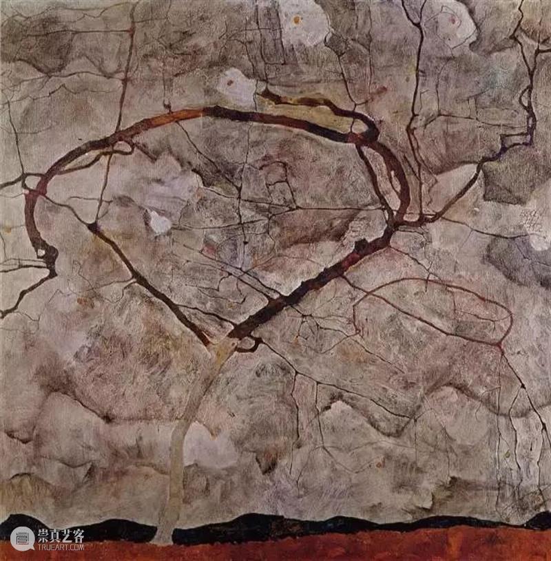 罕见！情色艺术大师席勒风景画 席勒 情色 艺术 大师 风景 维也纳分离派 代表 表现主义 画家 油画 崇真艺客