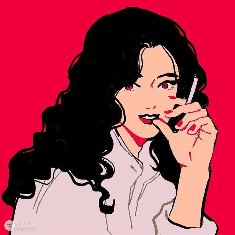 帅气的画风人像 人像 画风 日本 画师 @kamin illust 时尚 画面 主体 女性 崇真艺客