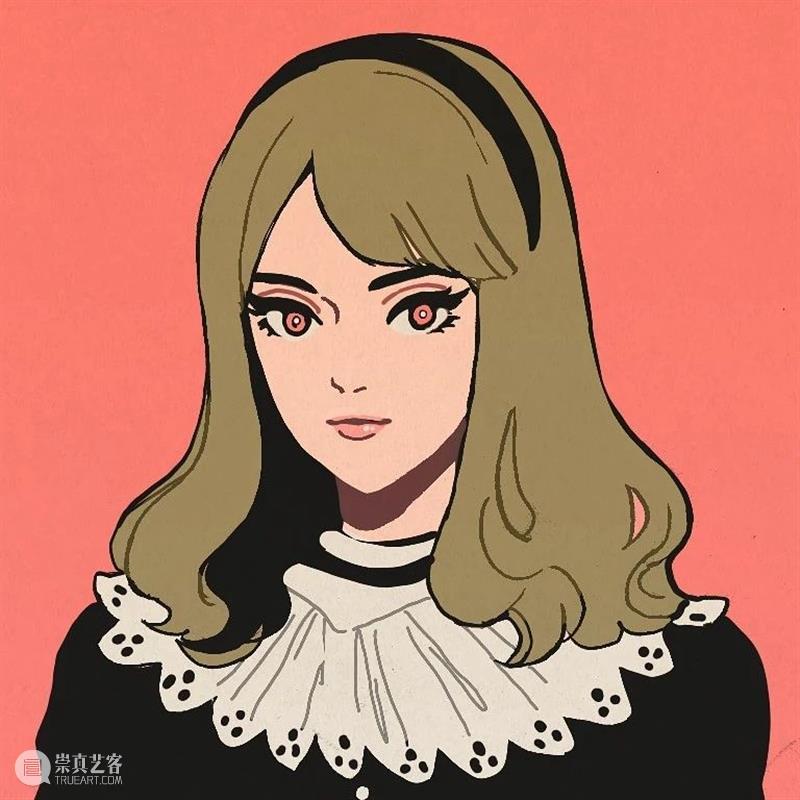 帅气的画风人像 人像 画风 日本 画师 @kamin illust 时尚 画面 主体 女性 崇真艺客