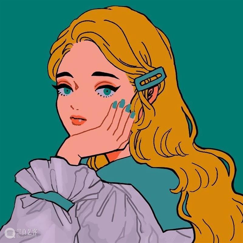 帅气的画风人像 人像 画风 日本 画师 @kamin illust 时尚 画面 主体 女性 崇真艺客