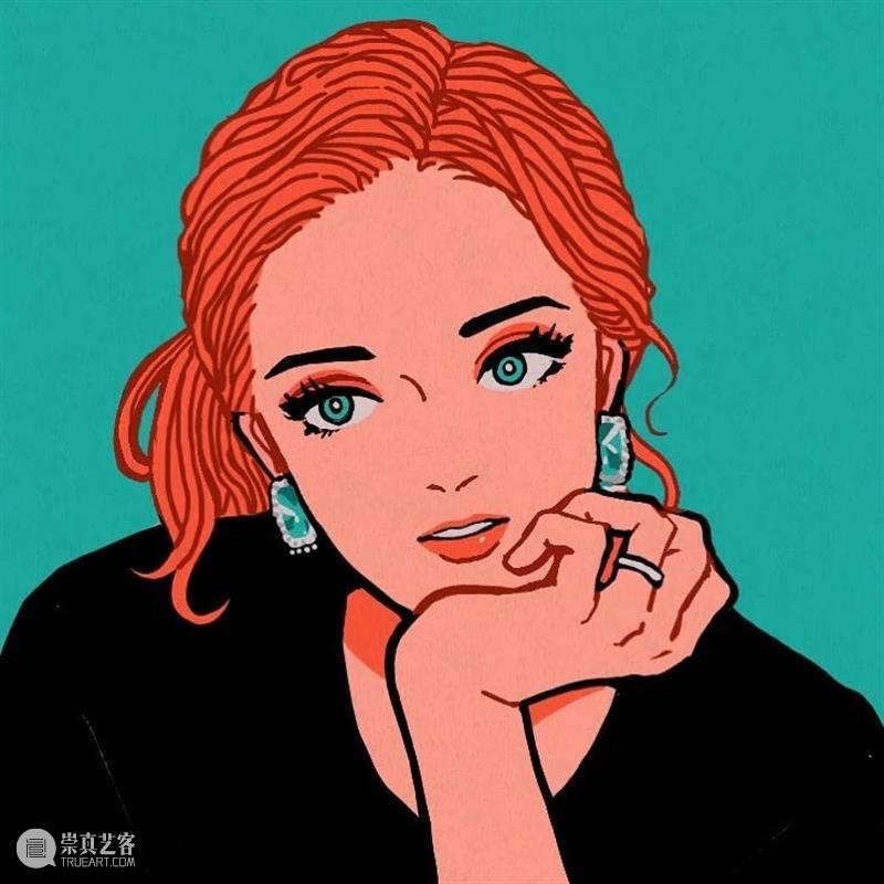 帅气的画风人像 人像 画风 日本 画师 @kamin illust 时尚 画面 主体 女性 崇真艺客