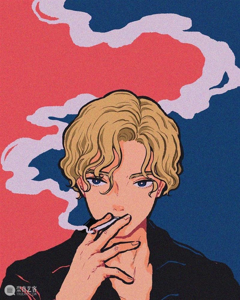帅气的画风人像 人像 画风 日本 画师 @kamin illust 时尚 画面 主体 女性 崇真艺客