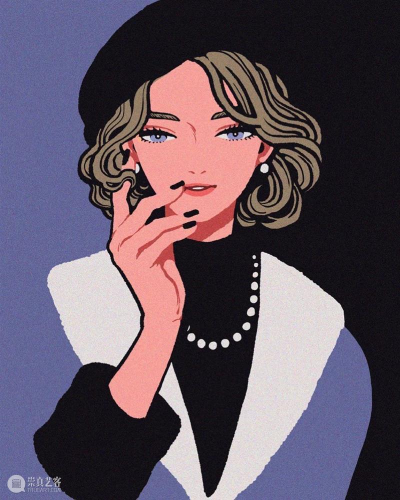 帅气的画风人像 人像 画风 日本 画师 @kamin illust 时尚 画面 主体 女性 崇真艺客