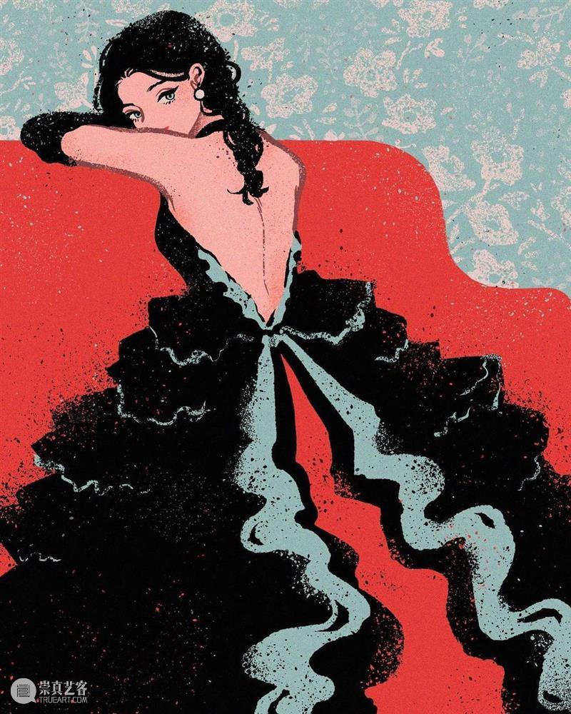 帅气的画风人像 人像 画风 日本 画师 @kamin illust 时尚 画面 主体 女性 崇真艺客