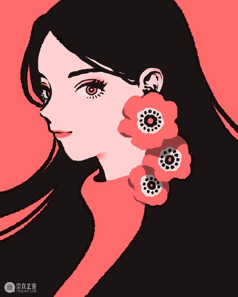 帅气的画风人像 人像 画风 日本 画师 @kamin illust 时尚 画面 主体 女性 崇真艺客