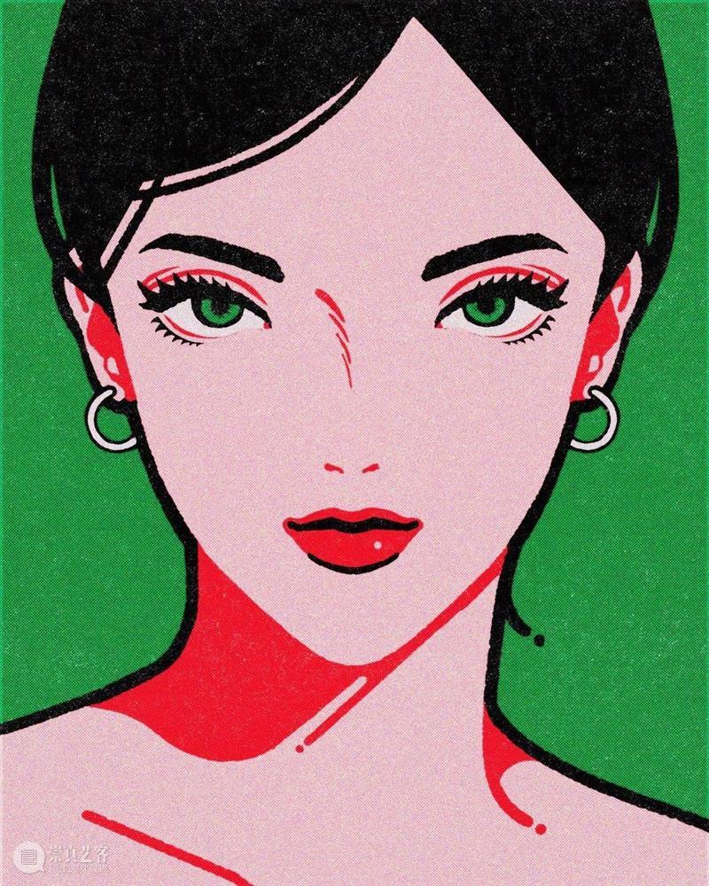 帅气的画风人像 人像 画风 日本 画师 @kamin illust 时尚 画面 主体 女性 崇真艺客