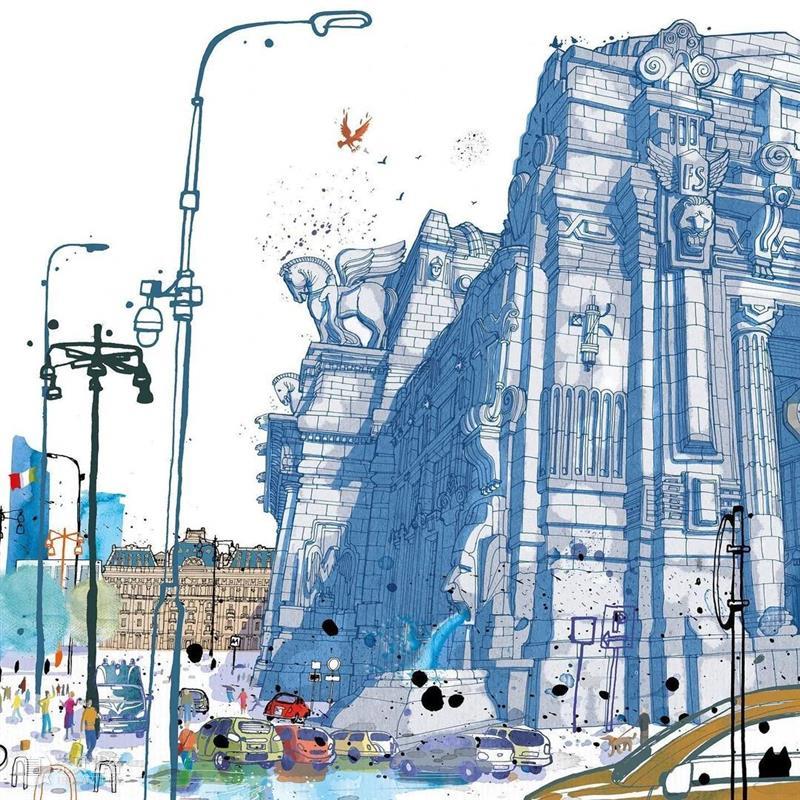 日常生活是城市最美的风景 风景 城市 日常生活 柏林 建筑师 书籍 作家 插画家 Carlo Stanga 崇真艺客