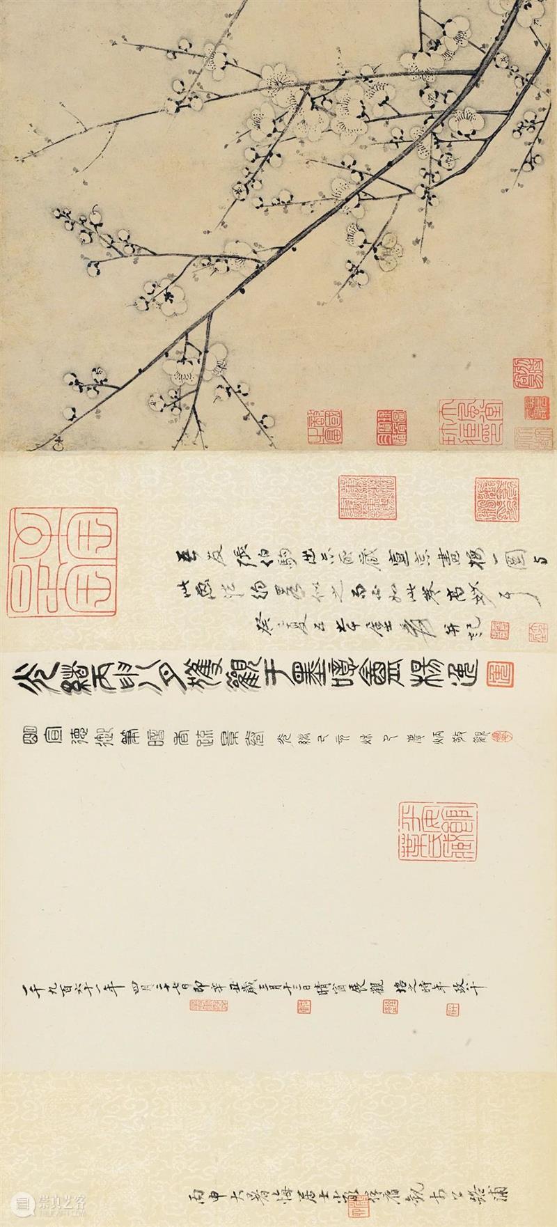 【保利拍卖】画梅丨疏影横斜水清浅 暗香浮动月黄昏 暗香浮动月 疏影横斜水清浅 保利拍卖 画梅丨 林逋 山园小梅 以来 梅花 群芳 姿质 崇真艺客