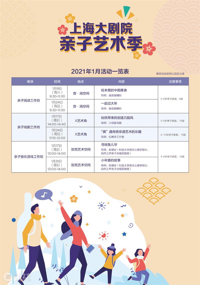 报名 | 2021全新打造“亲子艺术季”,丰富活动齐聚大剧院A+艺术空间 A+ 艺术 空间 大剧院 亲子 活动 艺术季 时间 地点 上海大剧院 崇真艺客