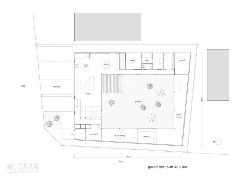 日本S住宅，屋顶开辟庭院 / atelier N 日本 住宅 庭院 屋顶 atelier Kai Nakamura 周边 居民 特点 崇真艺客