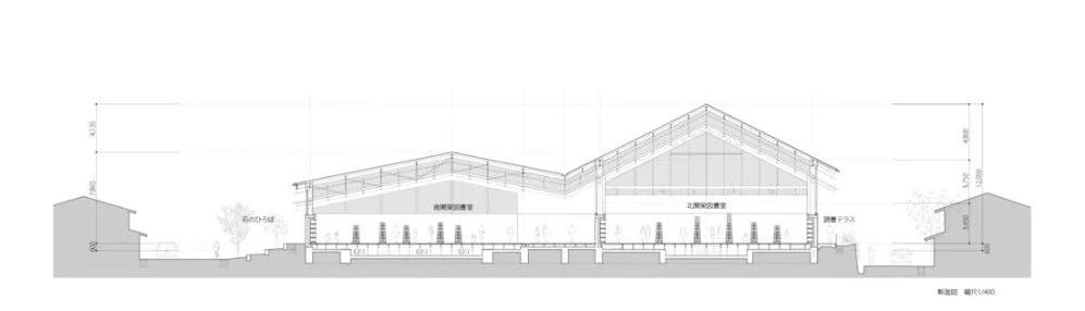 屋顶与墙体分离，竹田市图书馆 / 盐塚隆生建筑事务所 屋顶 建筑 墙体 隆生 事务所 竹田市图书馆 Toshiyuki Yano 大分县 竹田市 崇真艺客
