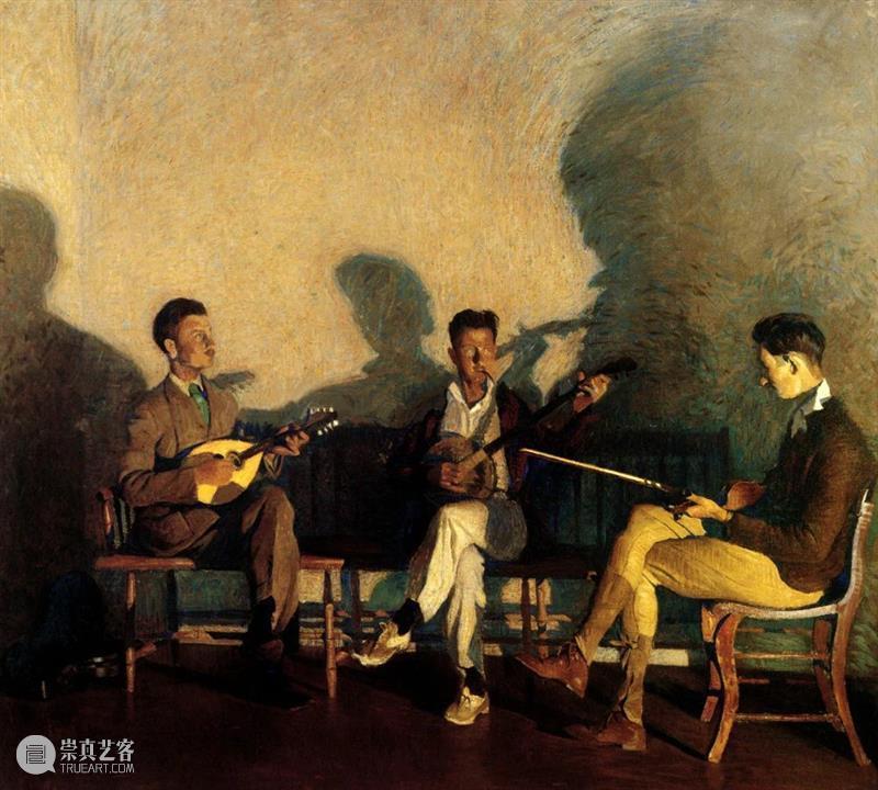 微风拂过，化作满园的郁香 微风 满园 郁香 浪漫主义 印象派 画家 Daniel Garber 美国 影响力 崇真艺客