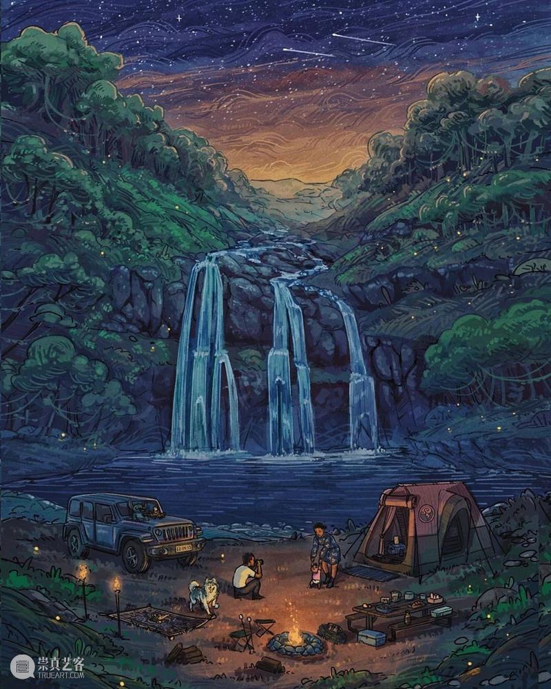 一屋两人三餐四季 两人 绘画 故事 房间 前景 建筑 概念 氛围 室外 风景 崇真艺客