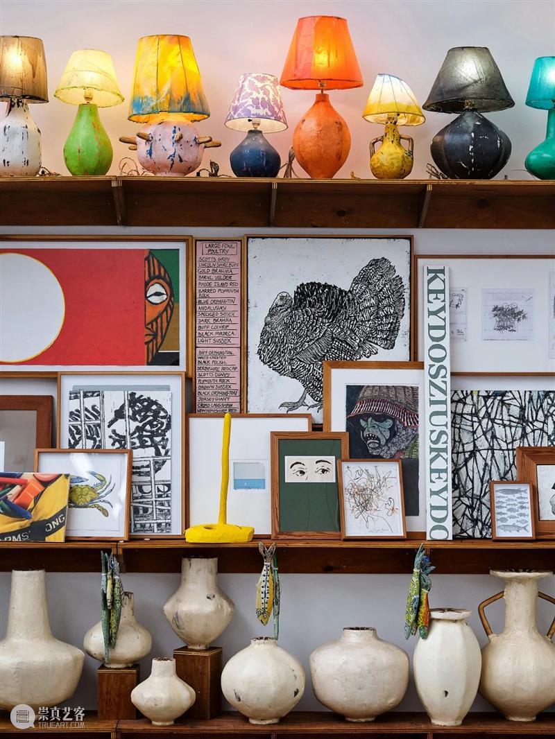 || ARTWORK || Mural/Large Shelves Plece | Zachary Armstrong Armstrong ARTWORK cross pieces lamps pots paintings sketches Candles Faurs 崇真艺客