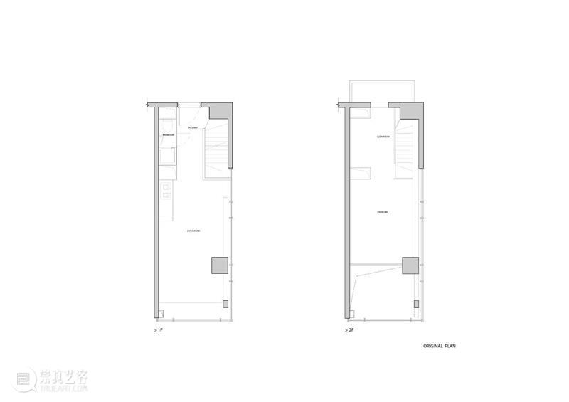 跃层公寓改造，拆除固有模块 / 泥木建筑工作室 建筑 泥木 工作室 跃层 公寓 模块 轴测图 书架 黄城 项目 崇真艺客
