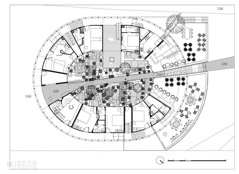 椭圆内院，越南LOOP精品酒店咖啡厅 / G+ Architects 越南 椭圆 内院 LOOP精品酒店咖啡厅 Tran 项目 占地面积 场地 长凳状 业主 崇真艺客