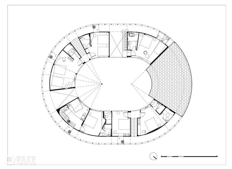椭圆内院，越南LOOP精品酒店咖啡厅 / G+ Architects 越南 椭圆 内院 LOOP精品酒店咖啡厅 Tran 项目 占地面积 场地 长凳状 业主 崇真艺客