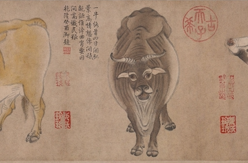 海粟画牛 | 刘海粟美术馆祝大家新春快乐，牛年大吉！ 刘海粟美术馆 牛年 新春 海粟 中国 心目 灵性 动物 社会 人们 崇真艺客