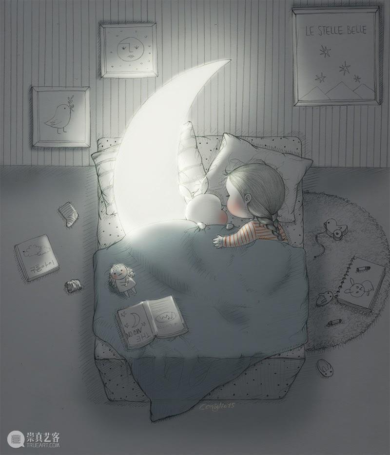 铅笔和纸可以帮我每天做梦 铅笔 韩国 插画家 女孩 Mari 蓬松兔 Burro 日常生活 时刻 细节 崇真艺客