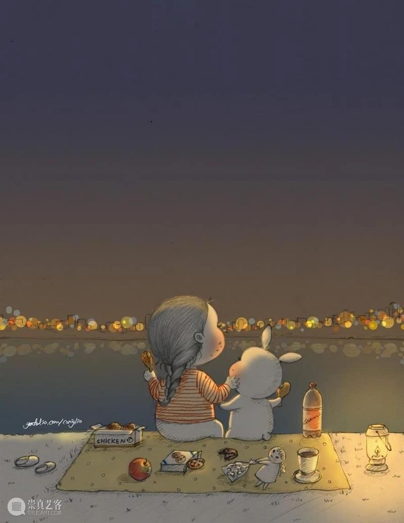 铅笔和纸可以帮我每天做梦 铅笔 韩国 插画家 女孩 Mari 蓬松兔 Burro 日常生活 时刻 细节 崇真艺客