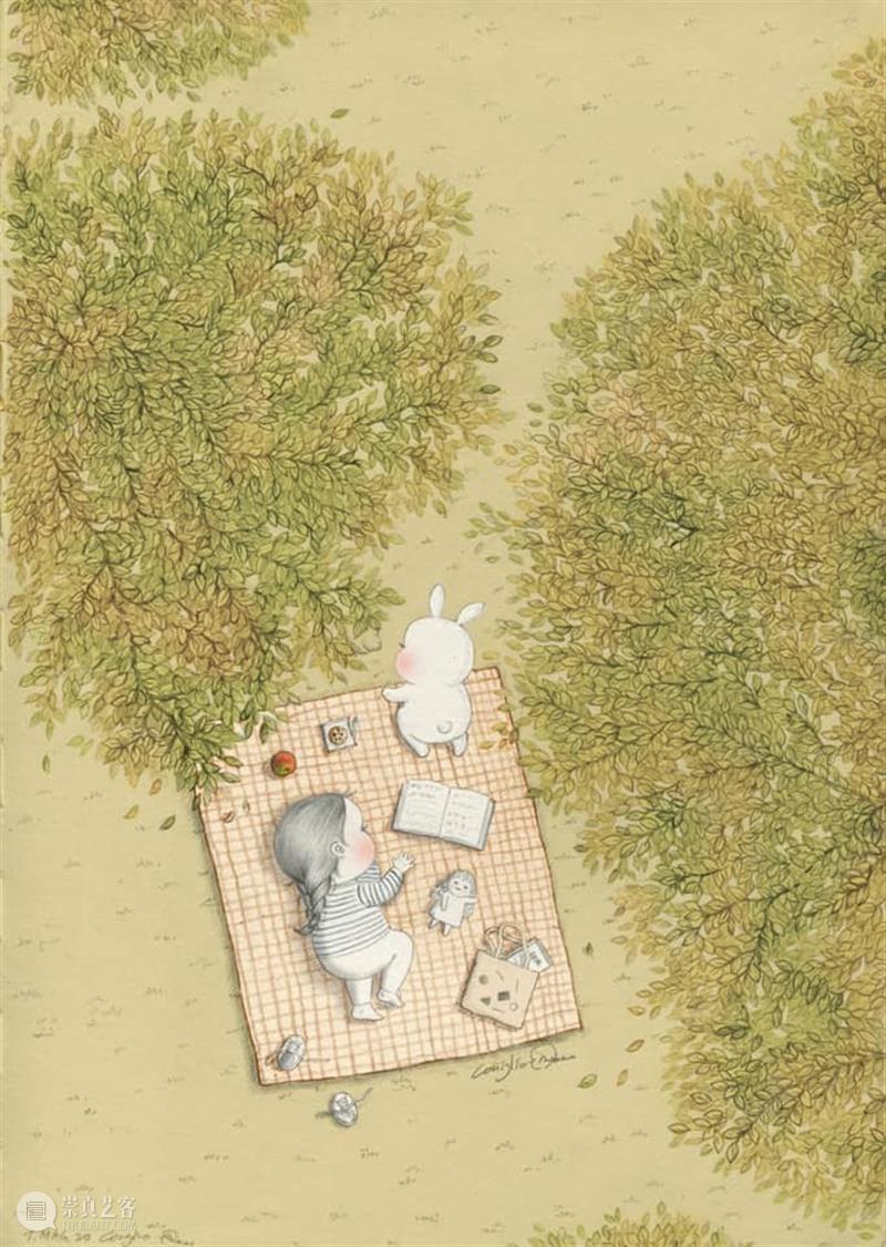 铅笔和纸可以帮我每天做梦 铅笔 韩国 插画家 女孩 Mari 蓬松兔 Burro 日常生活 时刻 细节 崇真艺客