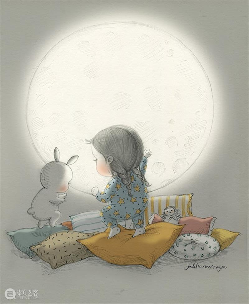铅笔和纸可以帮我每天做梦 铅笔 韩国 插画家 女孩 Mari 蓬松兔 Burro 日常生活 时刻 细节 崇真艺客