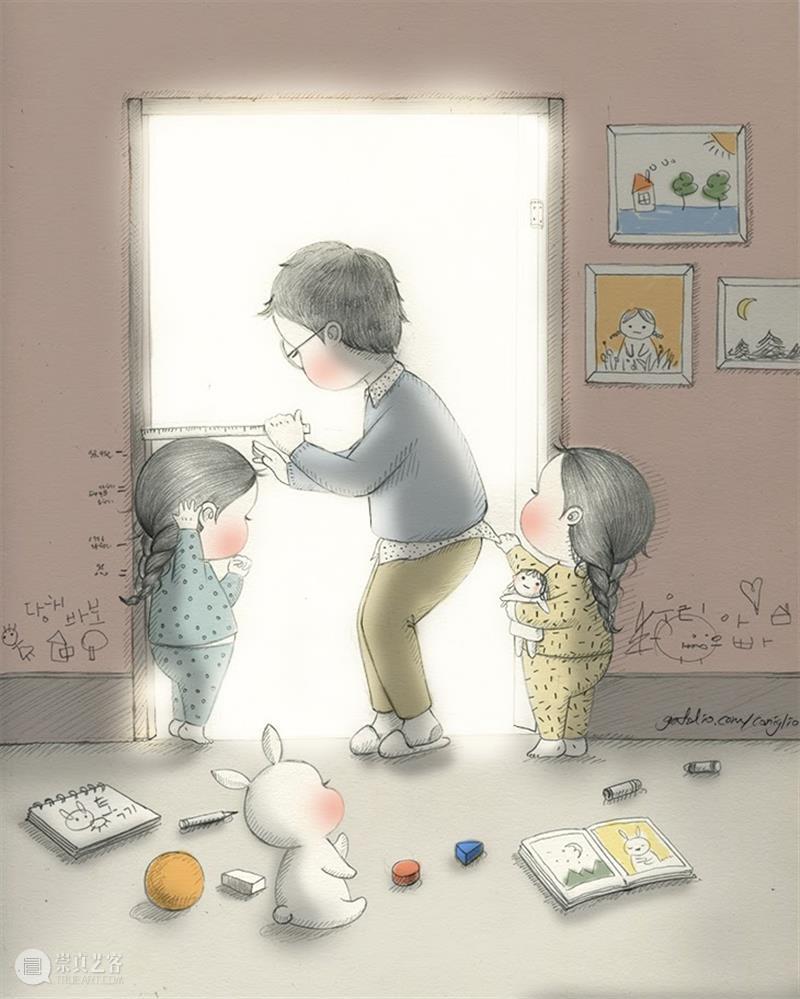 铅笔和纸可以帮我每天做梦 铅笔 韩国 插画家 女孩 Mari 蓬松兔 Burro 日常生活 时刻 细节 崇真艺客