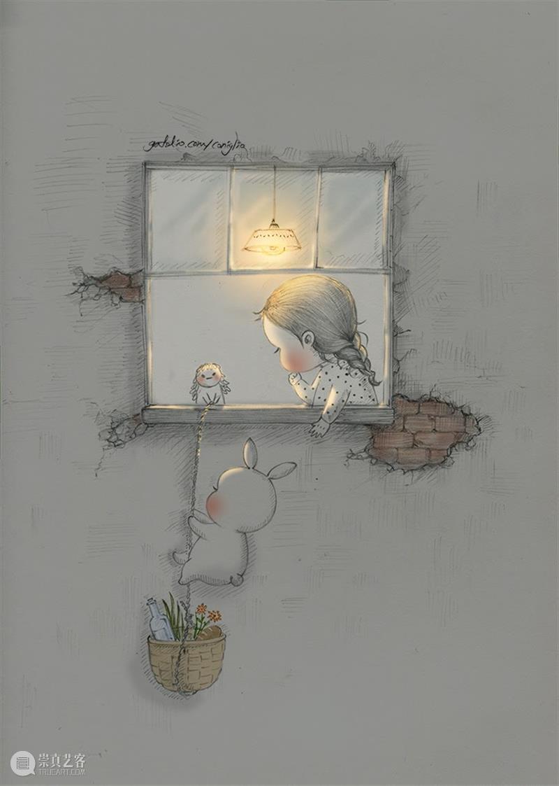 铅笔和纸可以帮我每天做梦 铅笔 韩国 插画家 女孩 Mari 蓬松兔 Burro 日常生活 时刻 细节 崇真艺客